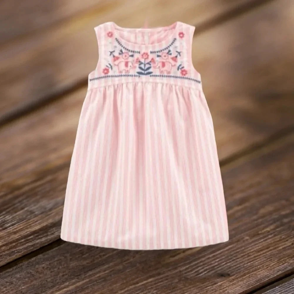 Just One You by Carter's Baby Girl's embroidered with Pink With Elephant…